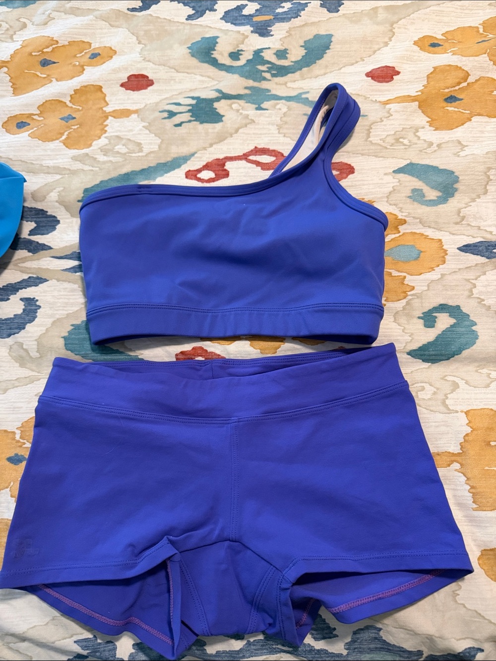 Jo and Jax One-Shoulder Dance Top & Shorts Set - Purple